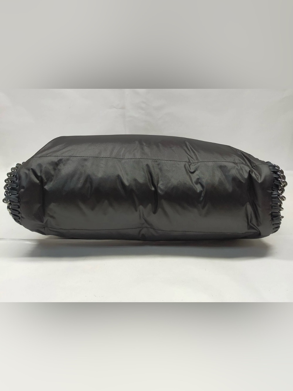 Stella McCartney Black Puffer Shoulder Bag with Chain Trim - Picture 4 of 9